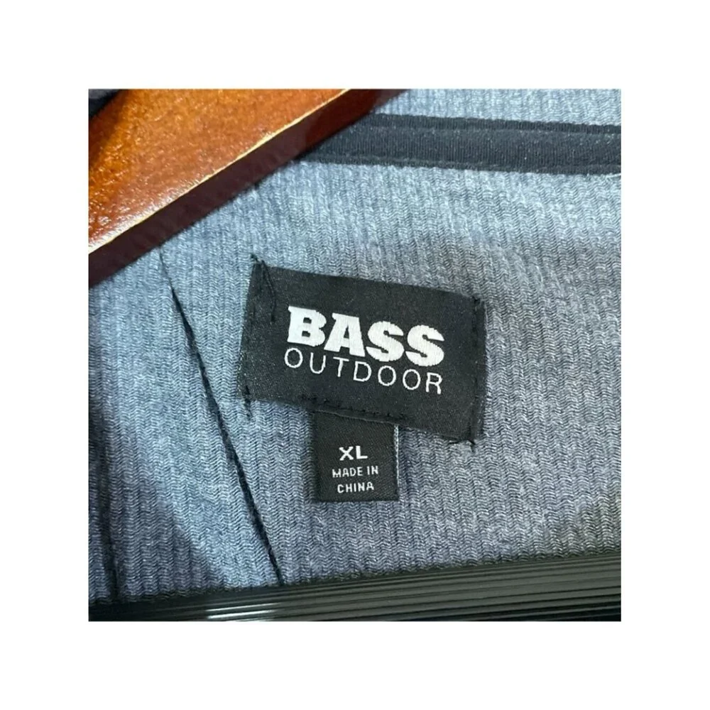 NWT Bass Outdoor Men's XL Utili-Tee Blue Long Sleeve Shirt